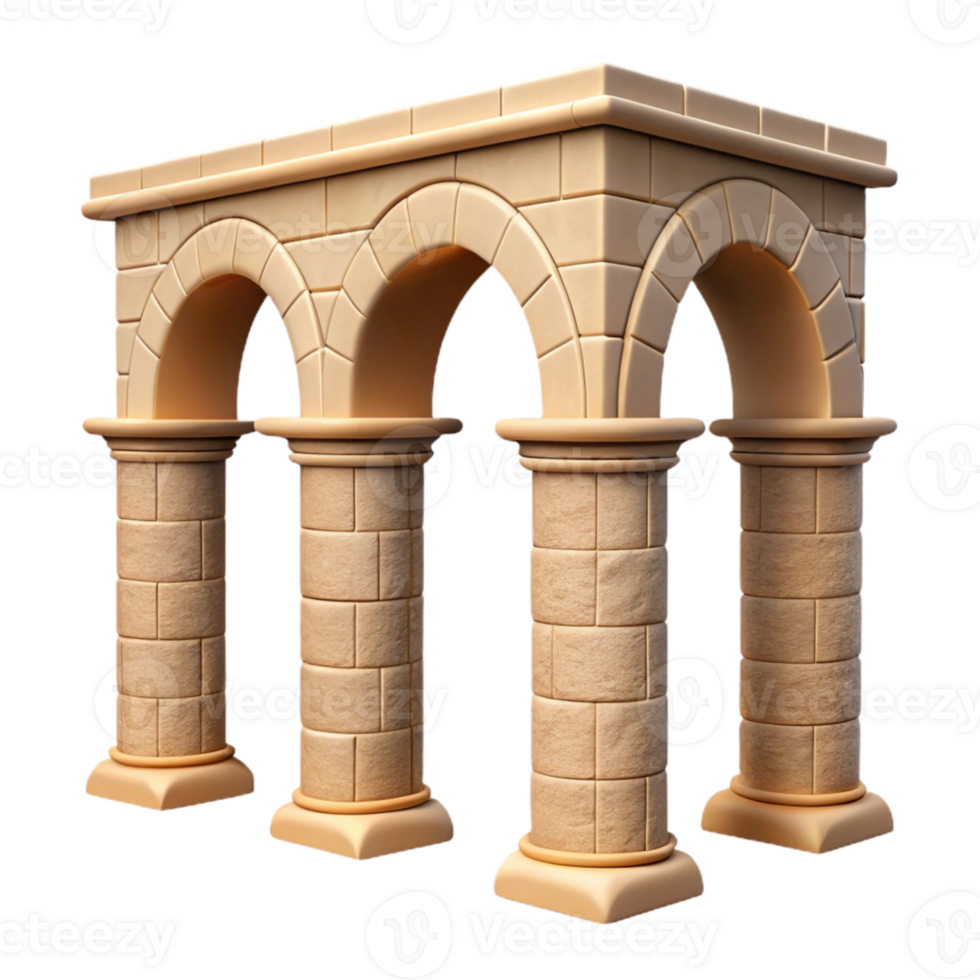 dramatic creative Ancient Roman Aqueduct Arch Cutout high quality png