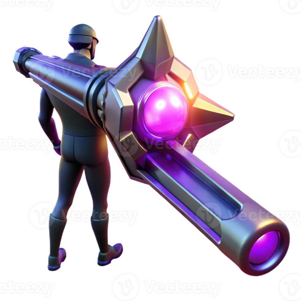 extraordinary minimalist A Futuristic Weapon Glowing with an Oth 4K png