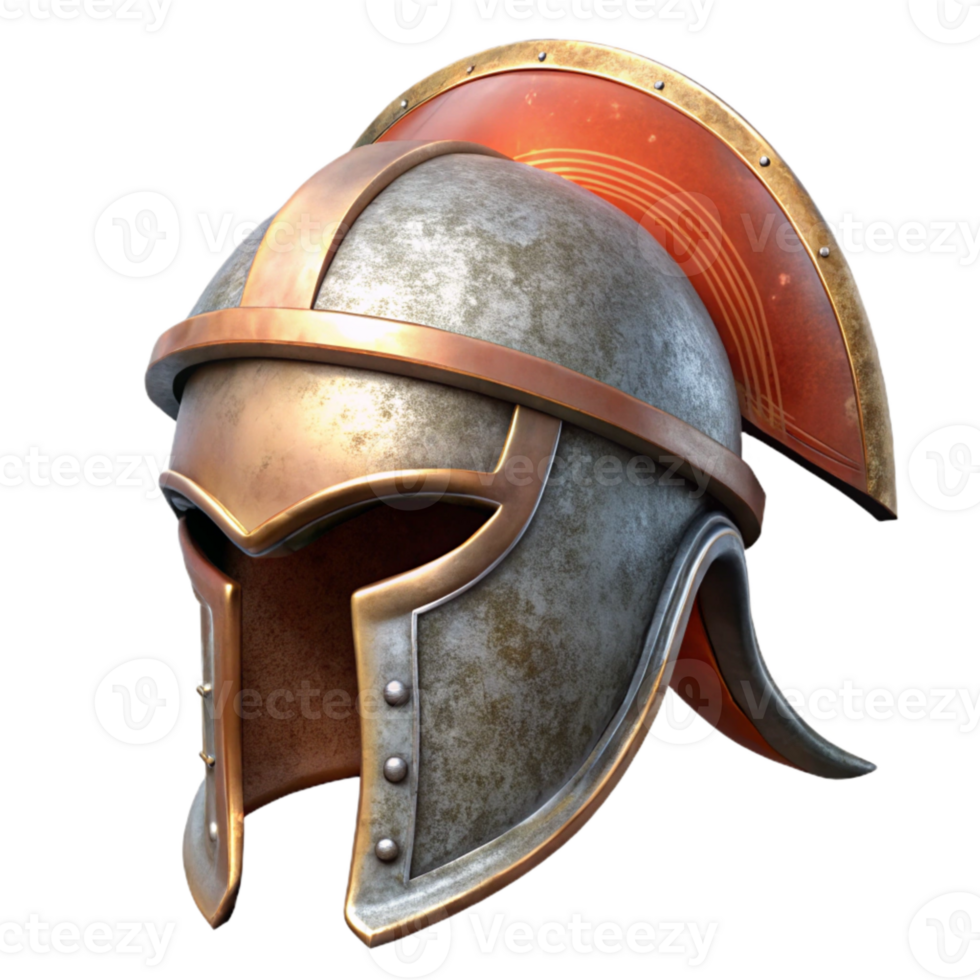 dramatic minimalist Ancient Roman Helmet Element detailed png
