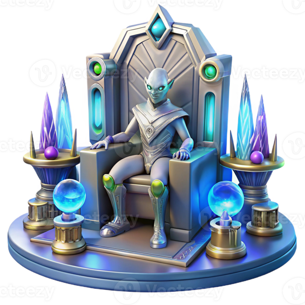 dramatic minimalist A Futuristic Throne Room Adorned with Ali professional png