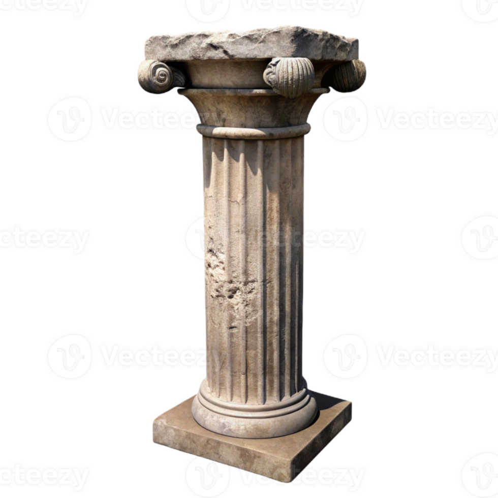 beautiful classic Ancient Ruins Column Fragment Weathered Texture png