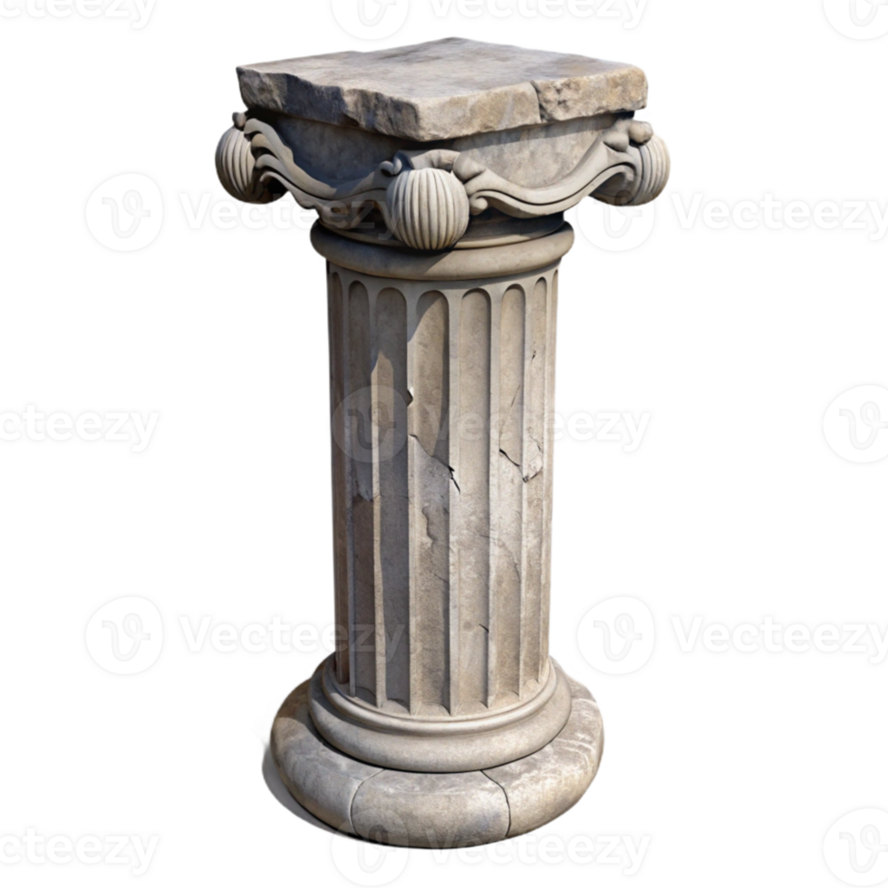 elegant classic Ancient Ruins Column Fragment Weathered Texture high quality png