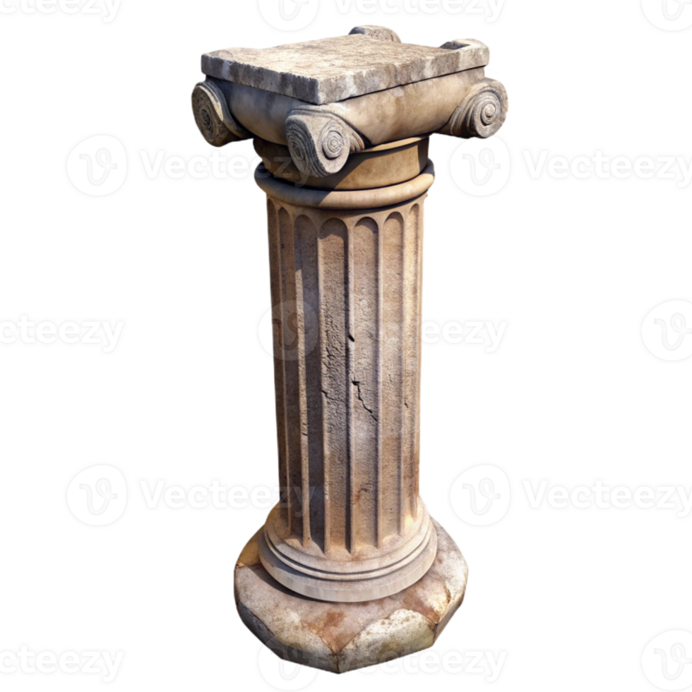 stunning contemporary Ancient Ruins Column Fragment Weathered Texture premium png