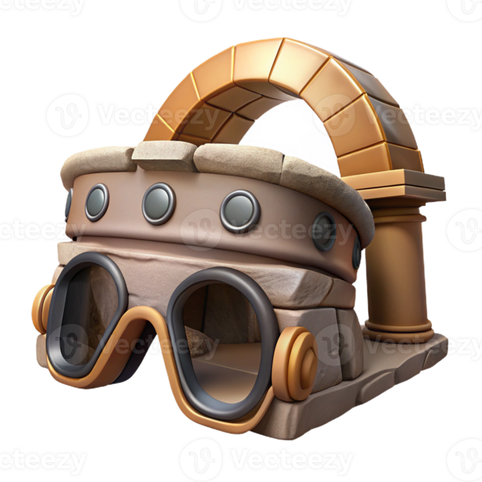 elegant modern Ancient Ruins Exploration Vr Headset high quality png