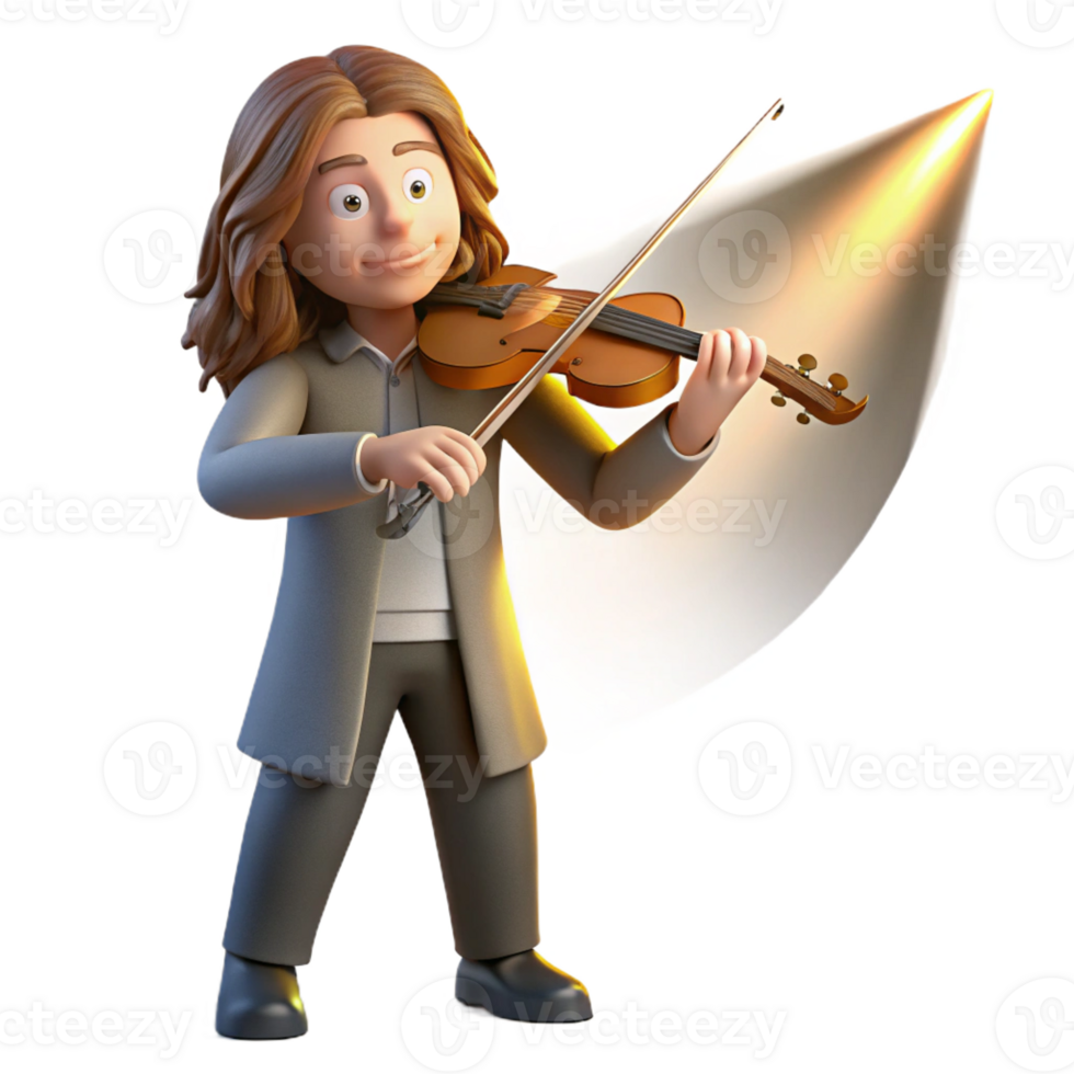 impressive modern A Musician with Long Flowing Hair Hold high resolution png