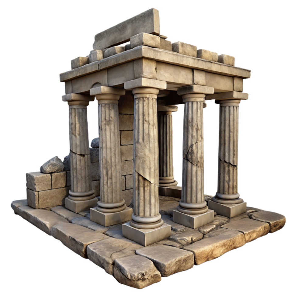 impressive rustic Ancient Ruins Worn Stone Texture Cutout original png
