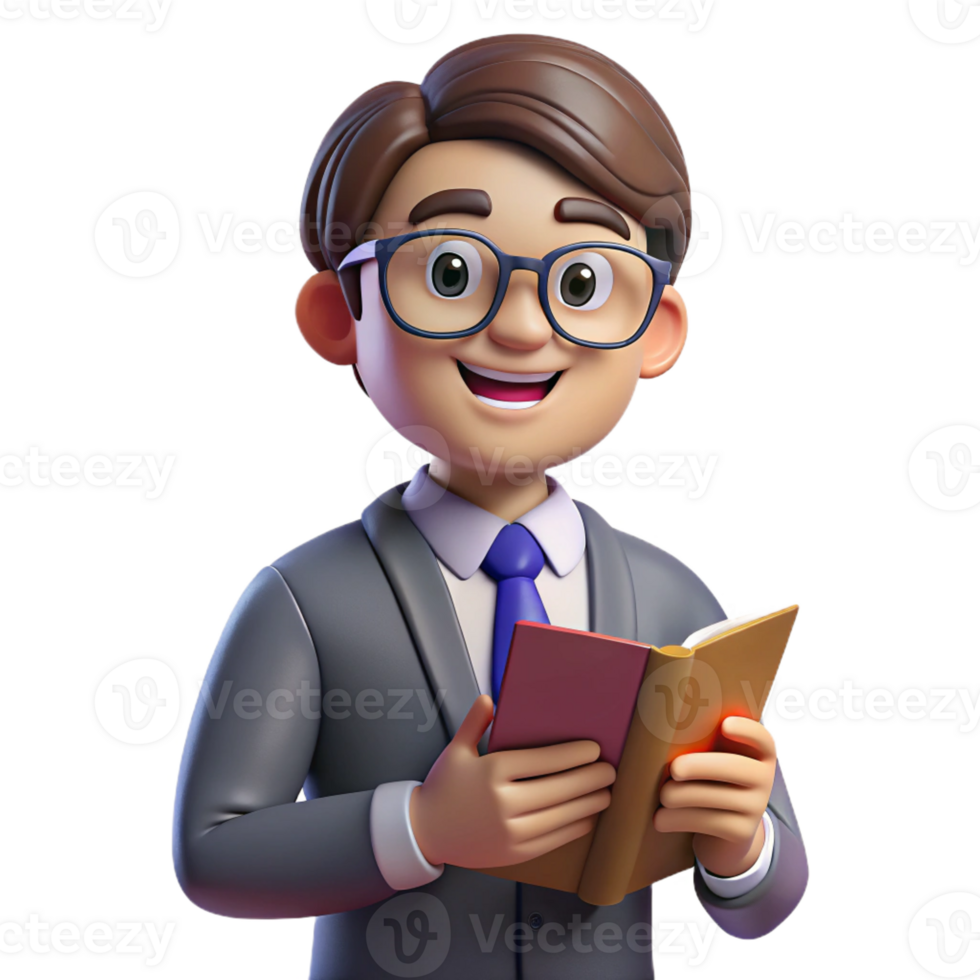 magnificent artistic A Teacher with Glasses and a Kind Express high resolution png
