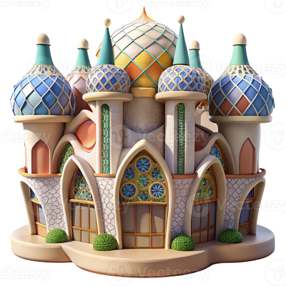 magnificent contemporary An Intricate Gaudi Inspired Building Cu high resolution png