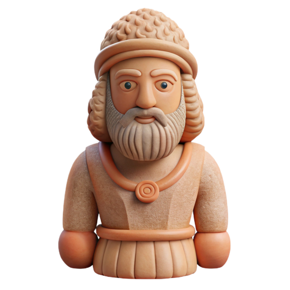 magnificent abstract Ancient Sumerian Statue Votive Figure Cutout Element exclusive png
