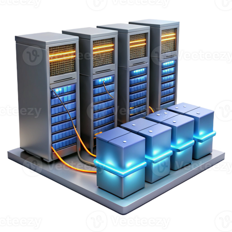 stunning traditional A Server Room Rows of Servers with Blink professional png