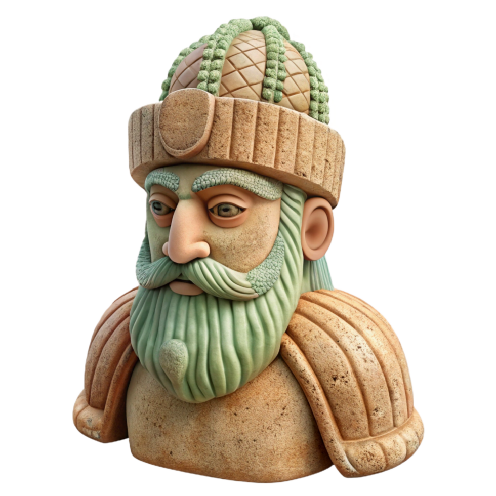 impressive creative Ancient Sumerian Statue Votive Figure Cutout Element high quality png