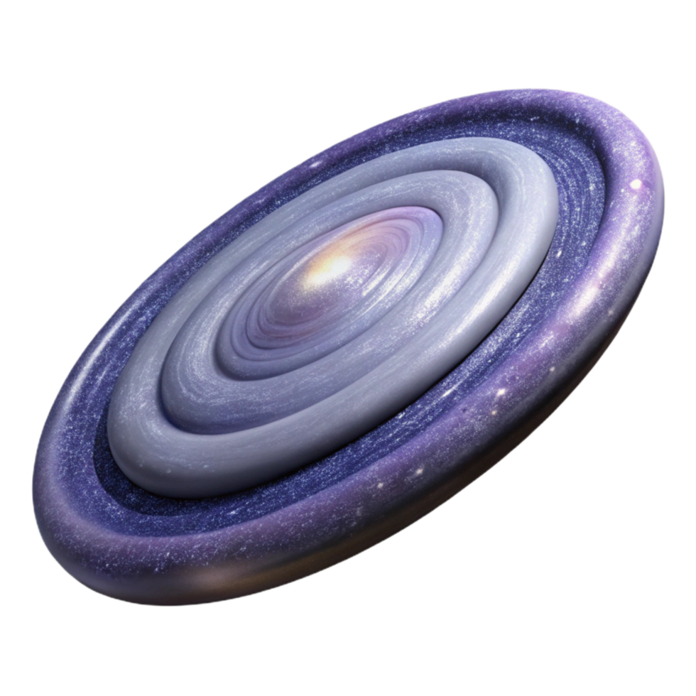 dramatic minimalist Andromeda Galaxy Cutout with Spiral Structure png