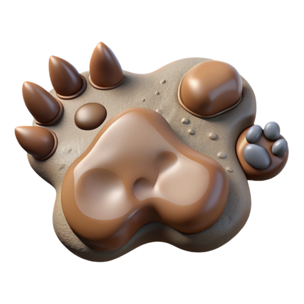 vibrant contemporary Animal Tracks Mud Footprint png