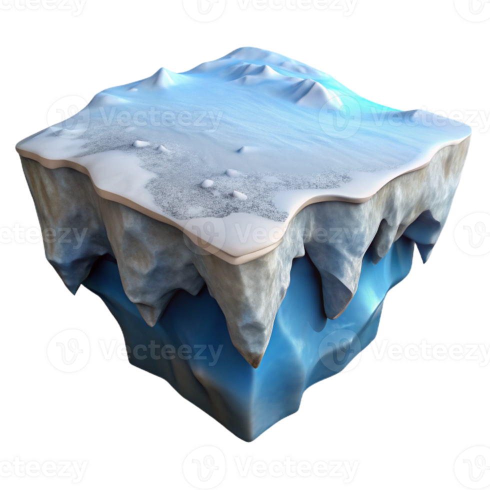 beautiful modern Antarctic Ice Shelf Glacial Fracture Transparent Background original png
