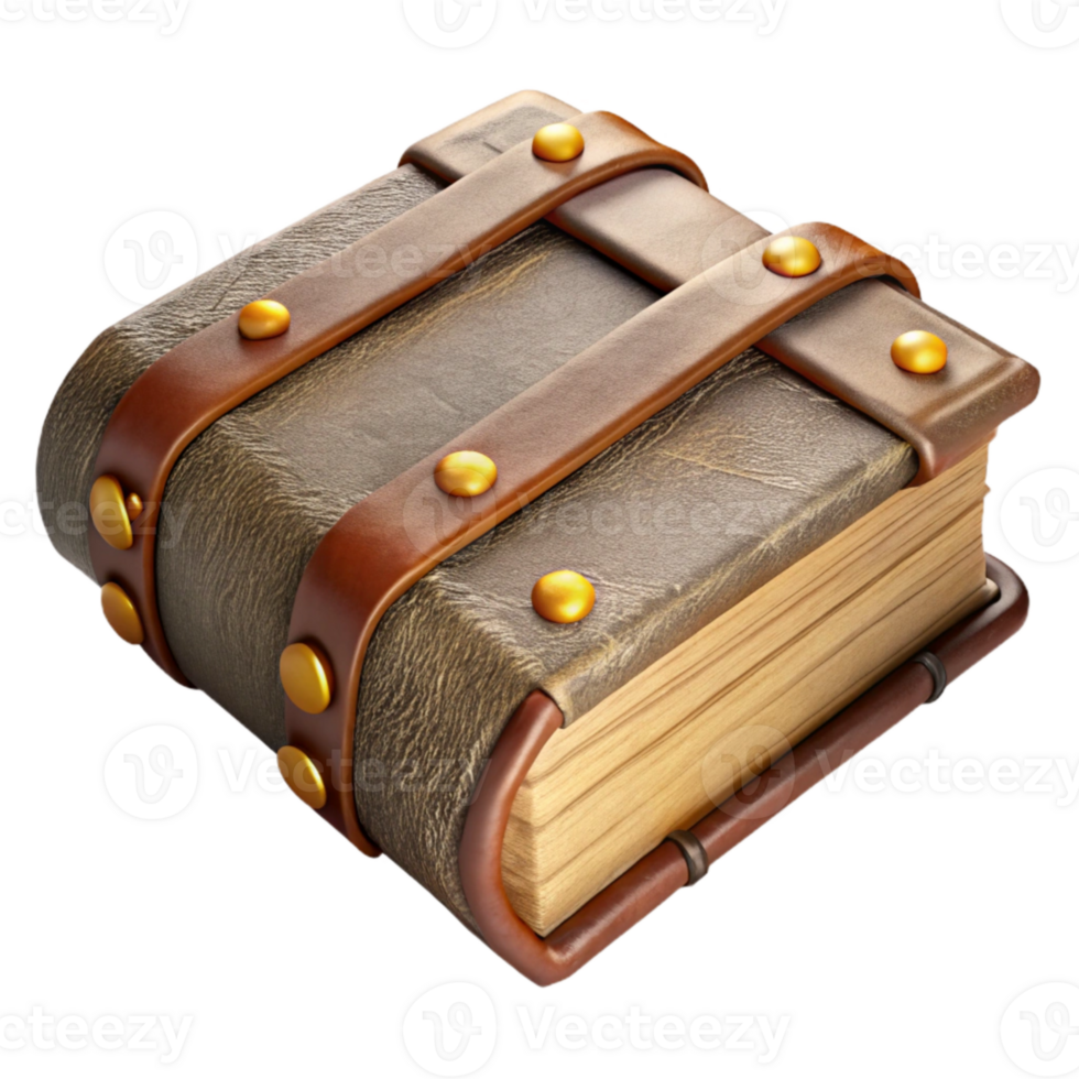 extraordinary traditional Antique Book Binding Repair Closeup Transparent Background exclusive png