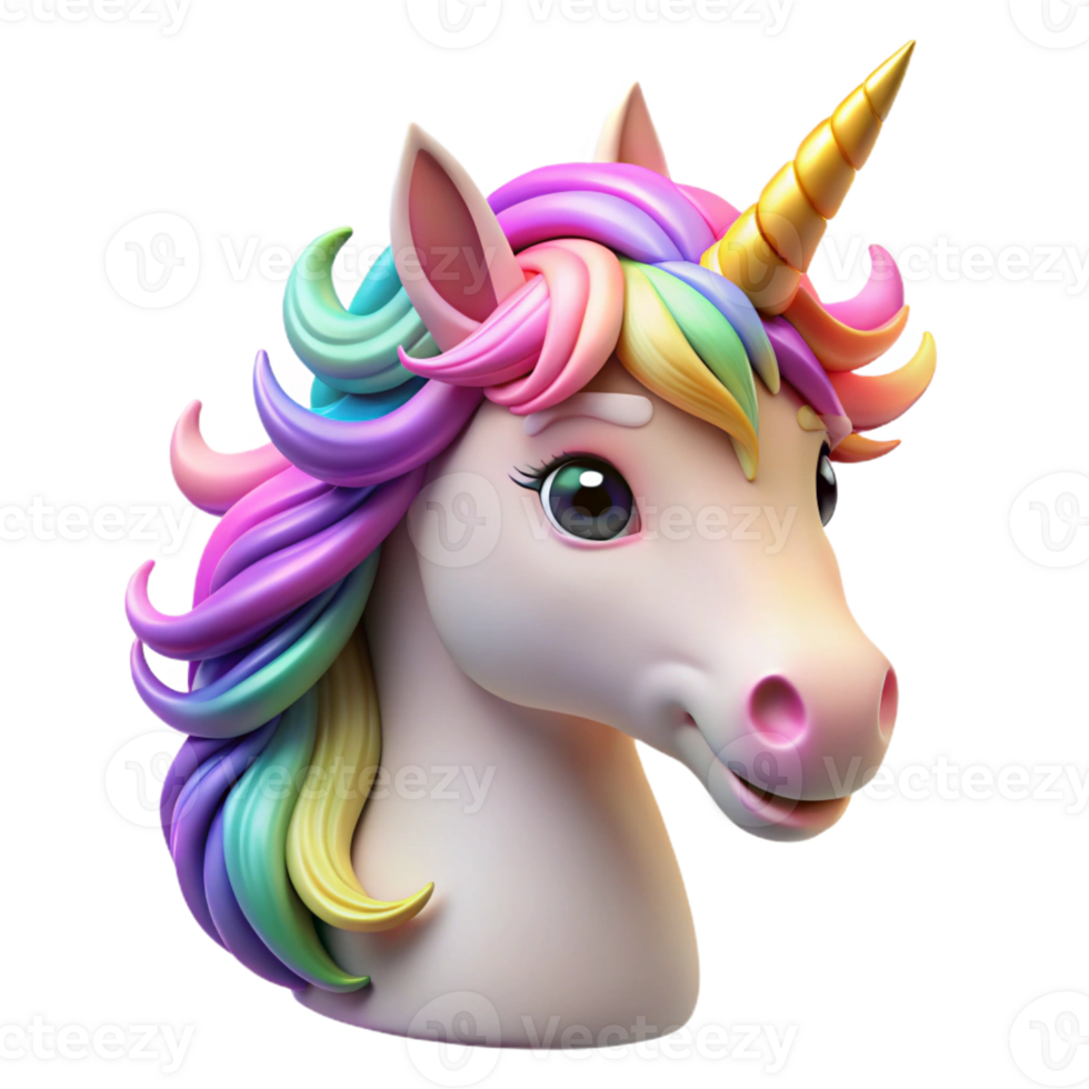 serene abstract Portrait of a Whimsical Unicorn with a Ra professional png