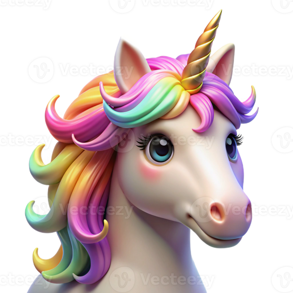 stunning rustic Portrait of a Whimsical Unicorn with a Ra premium png