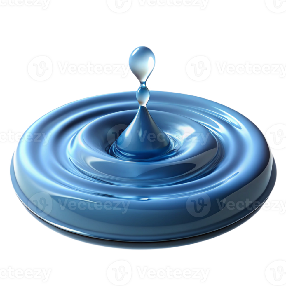 serene modern A Close Up of a Water Droplet Splashing In detailed png