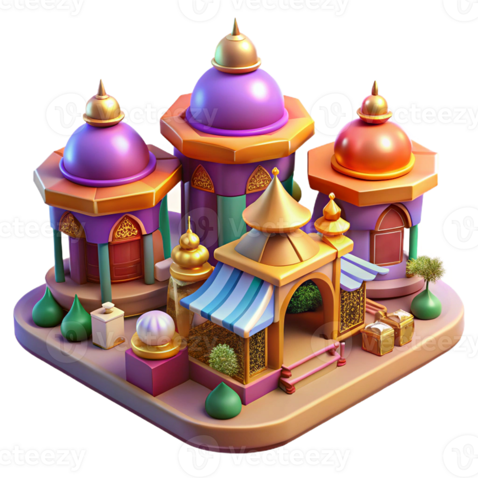 wonderful rustic Bustling Fantasy Marketplace detailed png