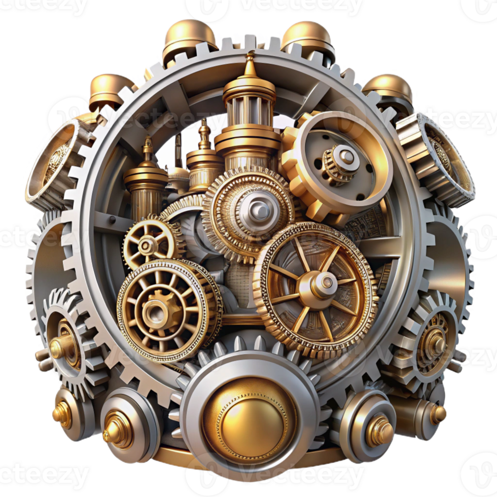 extraordinary modern An Intricate Clockwork City Gears and Cog premium png
