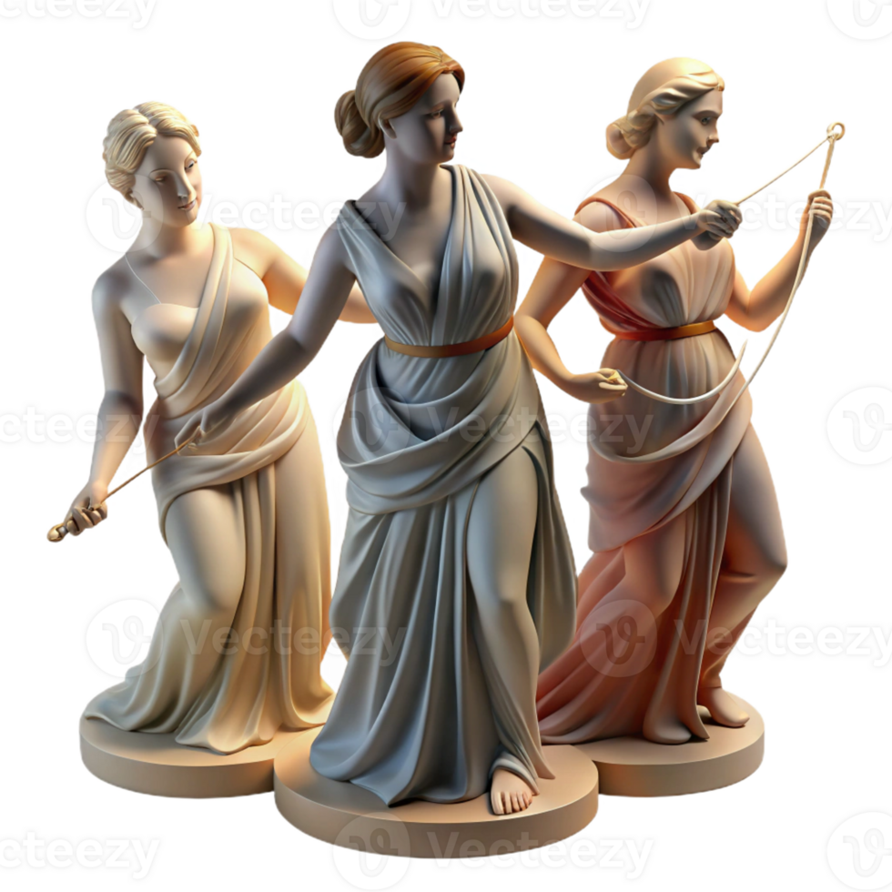 serene artistic The Fates Spinning the Thread of Life Dra detailed png