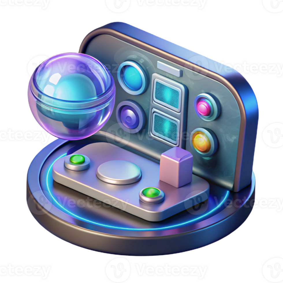 elegant minimalist Futuristic Holographic Interface detailed png