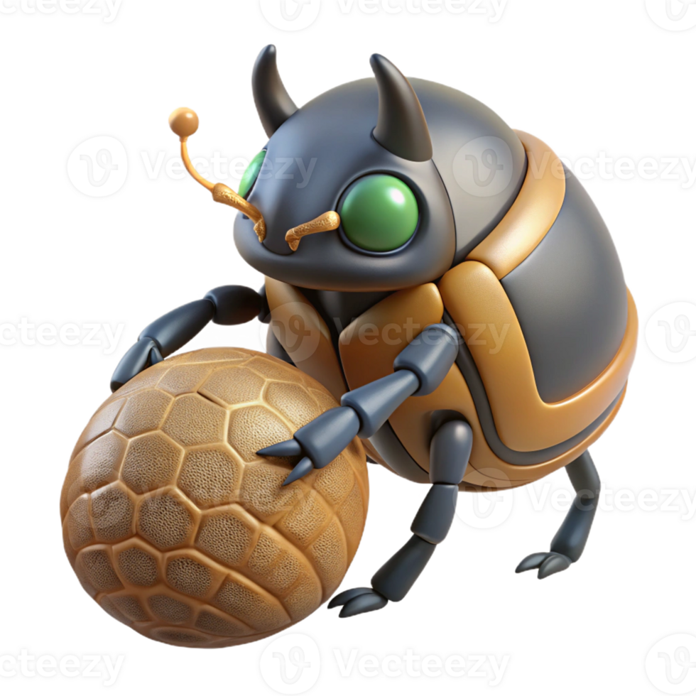 wonderful abstract Scarab Beetle Rolling Dung Ball original png