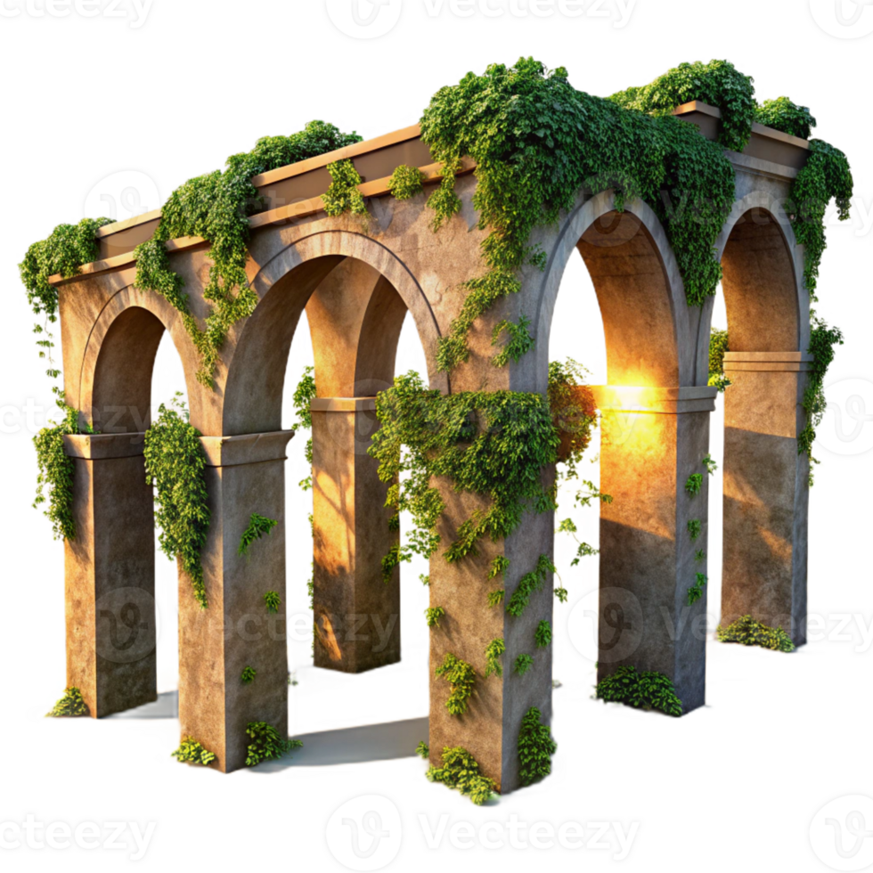 extraordinary minimalist A Crumbling Roman Aqueduct Overgrown With exclusive png