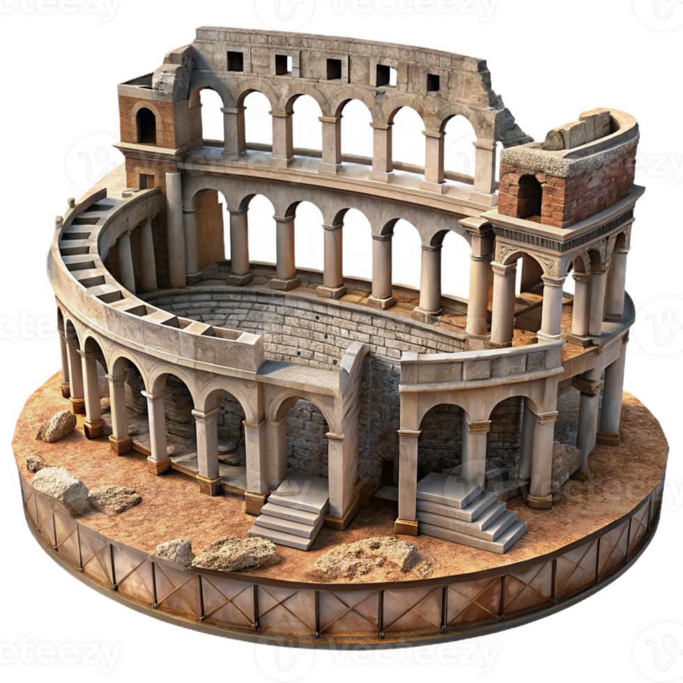 dramatic artistic An Ancient Roman Amphitheater Crumbling genuine png