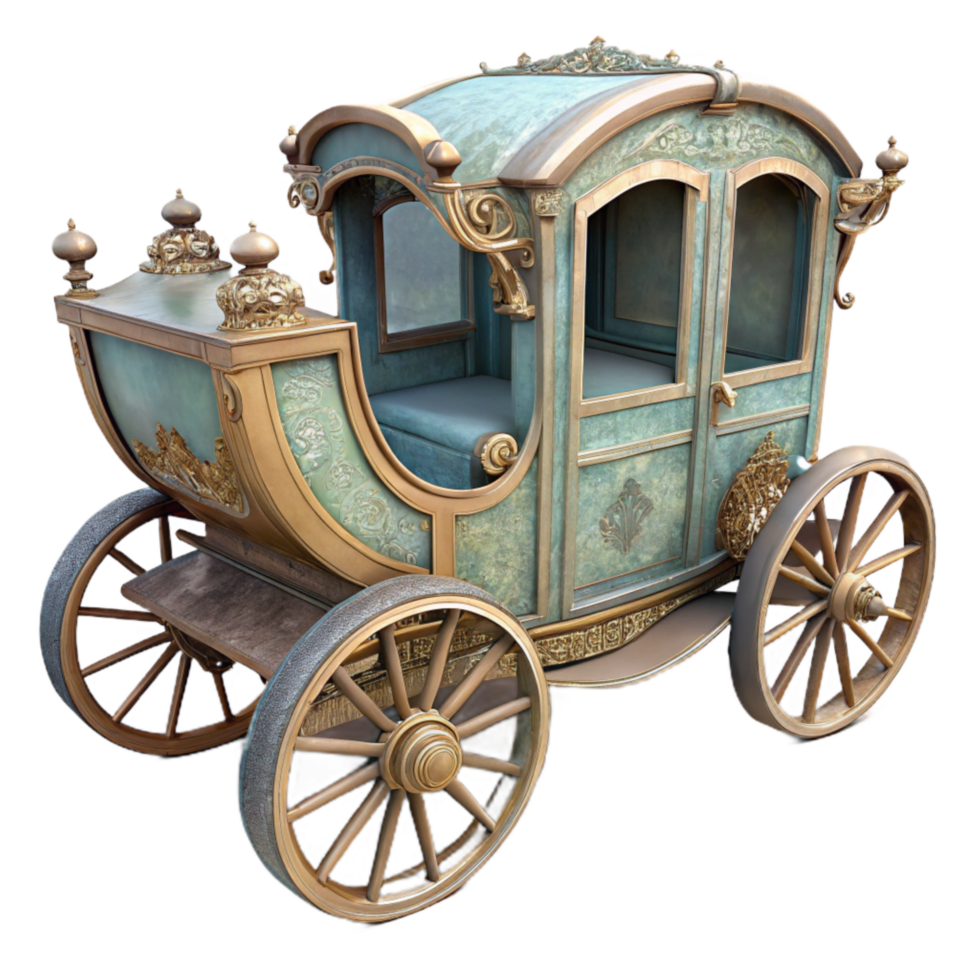 dramatic abstract Antique Carriage Elegant Design Cutout professional png
