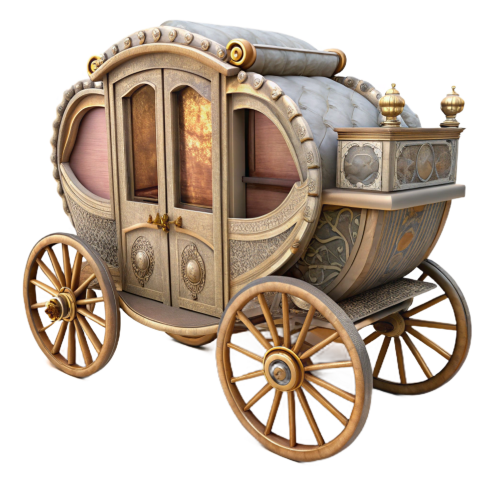 vibrant creative Antique Carriage Elegant Design Cutout professional png