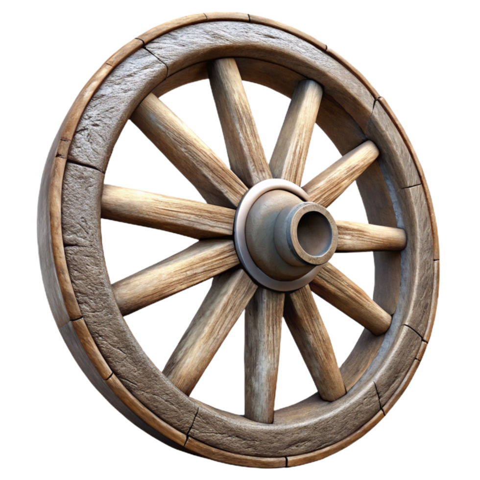 wonderful rustic Antique Carriage Wheel genuine png