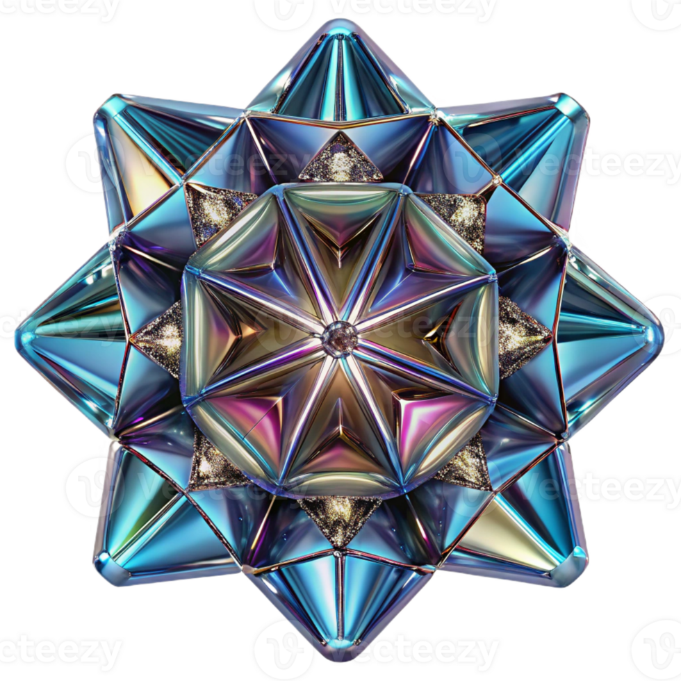 impressive creative A Kaleidoscope of Fragmented Mirrored Sur detailed png