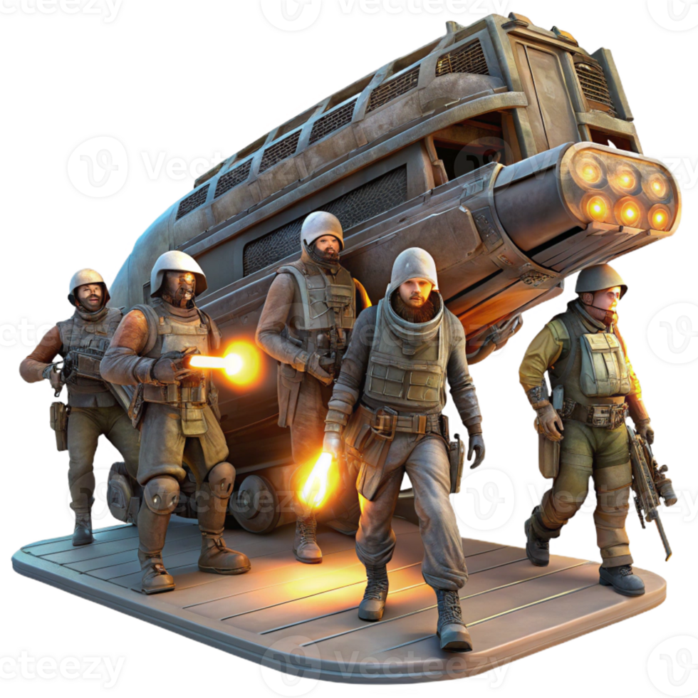 beautiful rustic A Group of Space Pirates with Ragged Cloth premium png
