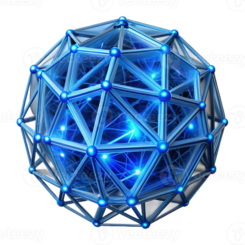 impressive abstract A Complex Network of Interwoven Biolumin high quality png