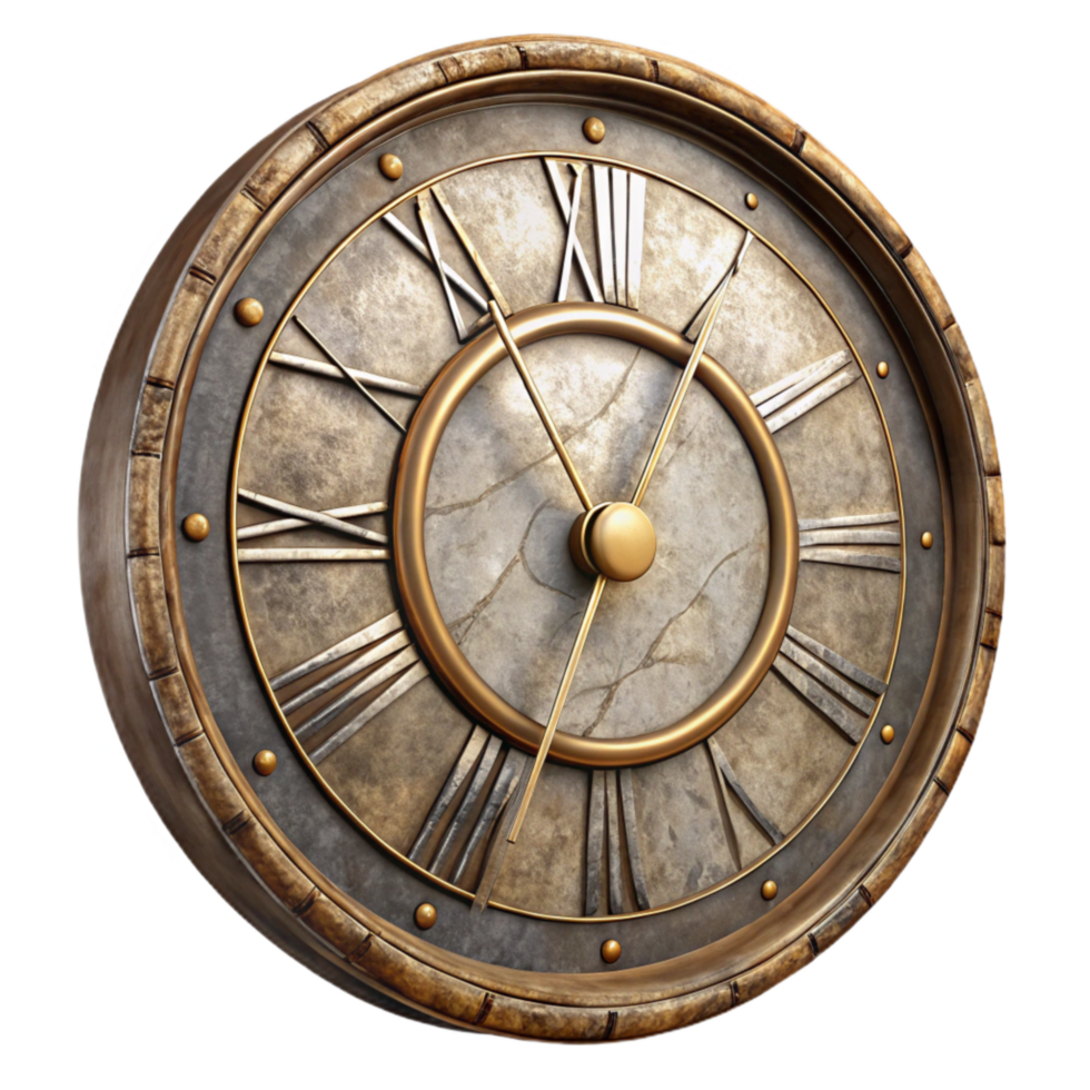 impressive traditional Antique Clock Face Roman Numerals Transparent Background high resolution png