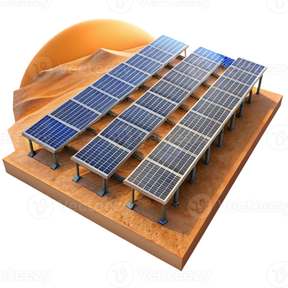 magnificent abstract A Solar Panel Farm Stretching Across a D high quality png