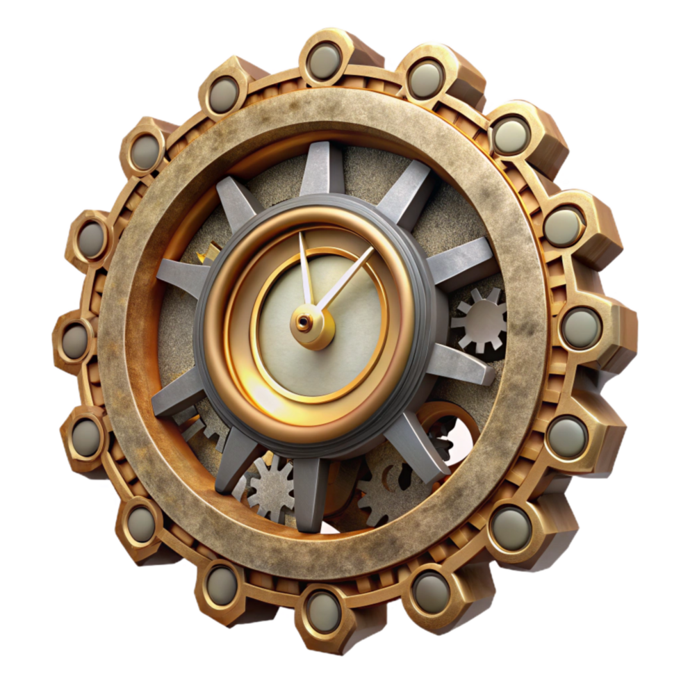 vibrant vintage Antique Clock Gears Intricate Mechanism Cutout png