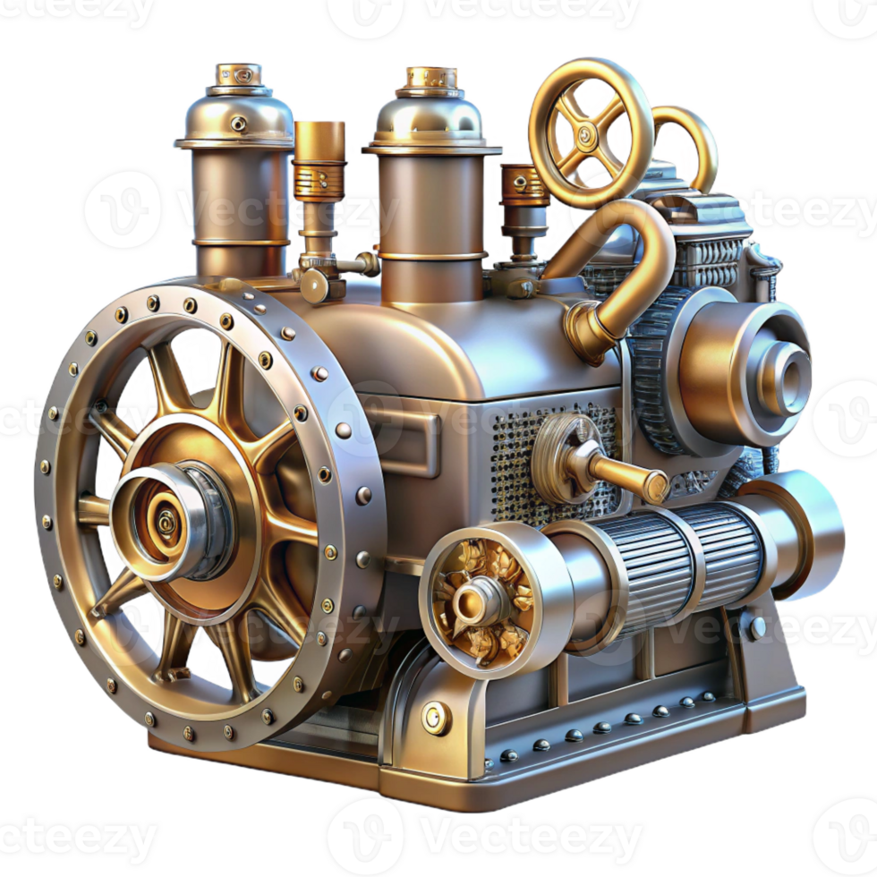 impressive artistic A Complex Steampunk Engine Gears Turni exclusive png