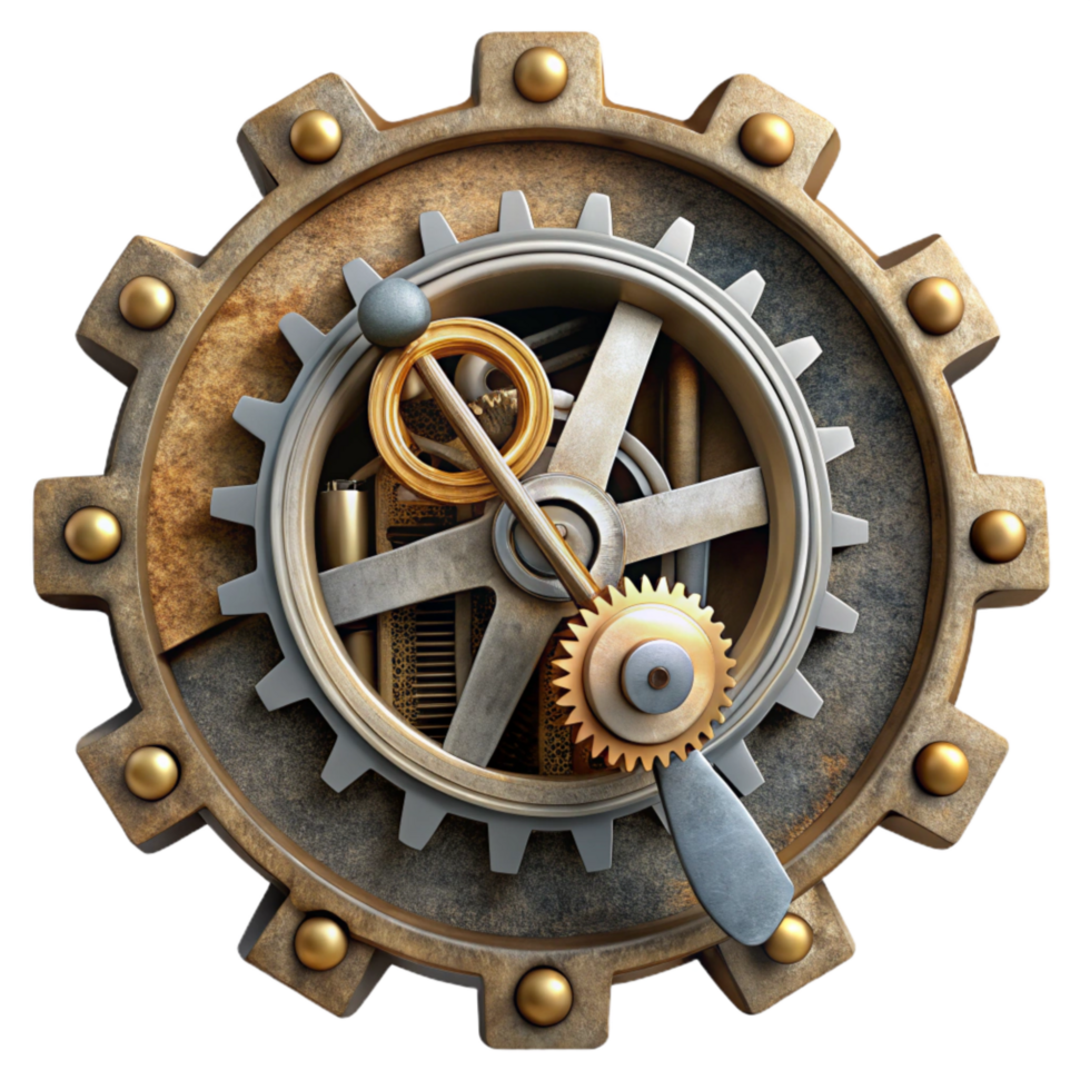 elegant classic Antique Clock Mechanism Repair Detail Cutout professional png