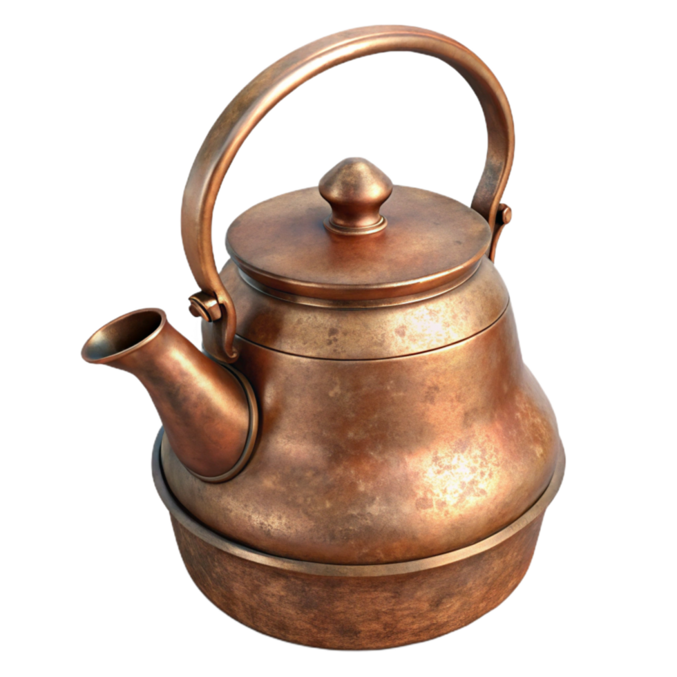 wonderful modern Antique Copper Kettle Rustic Patina original png