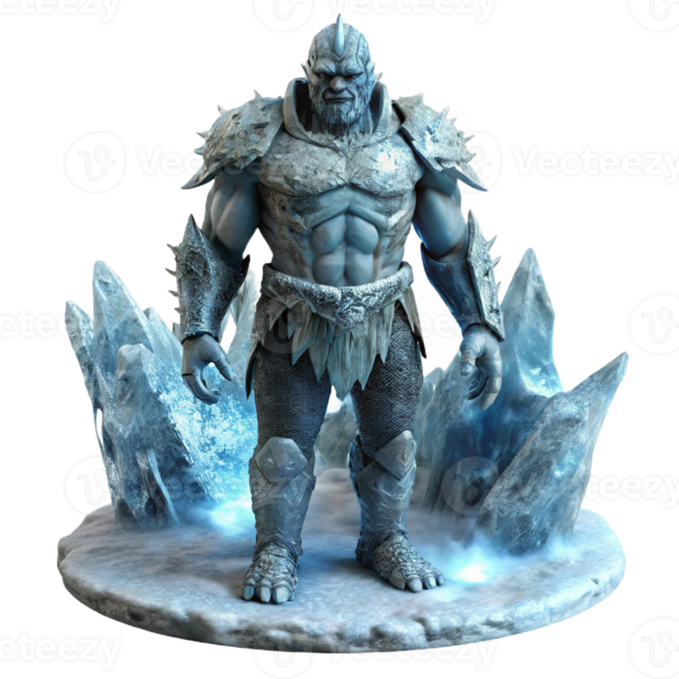 dramatic traditional A Towering Frost Giant Encased in Ice Arm exclusive png
