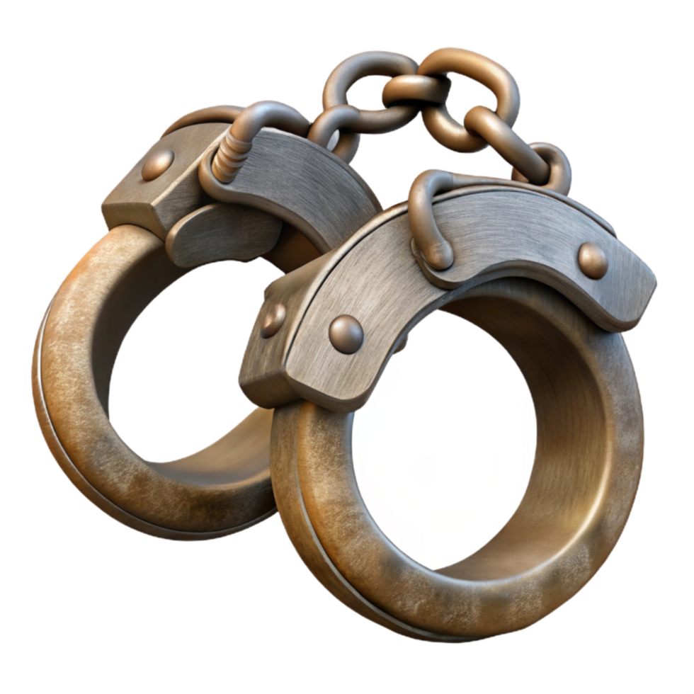 serene abstract Antique Handcuffs Locked high resolution png