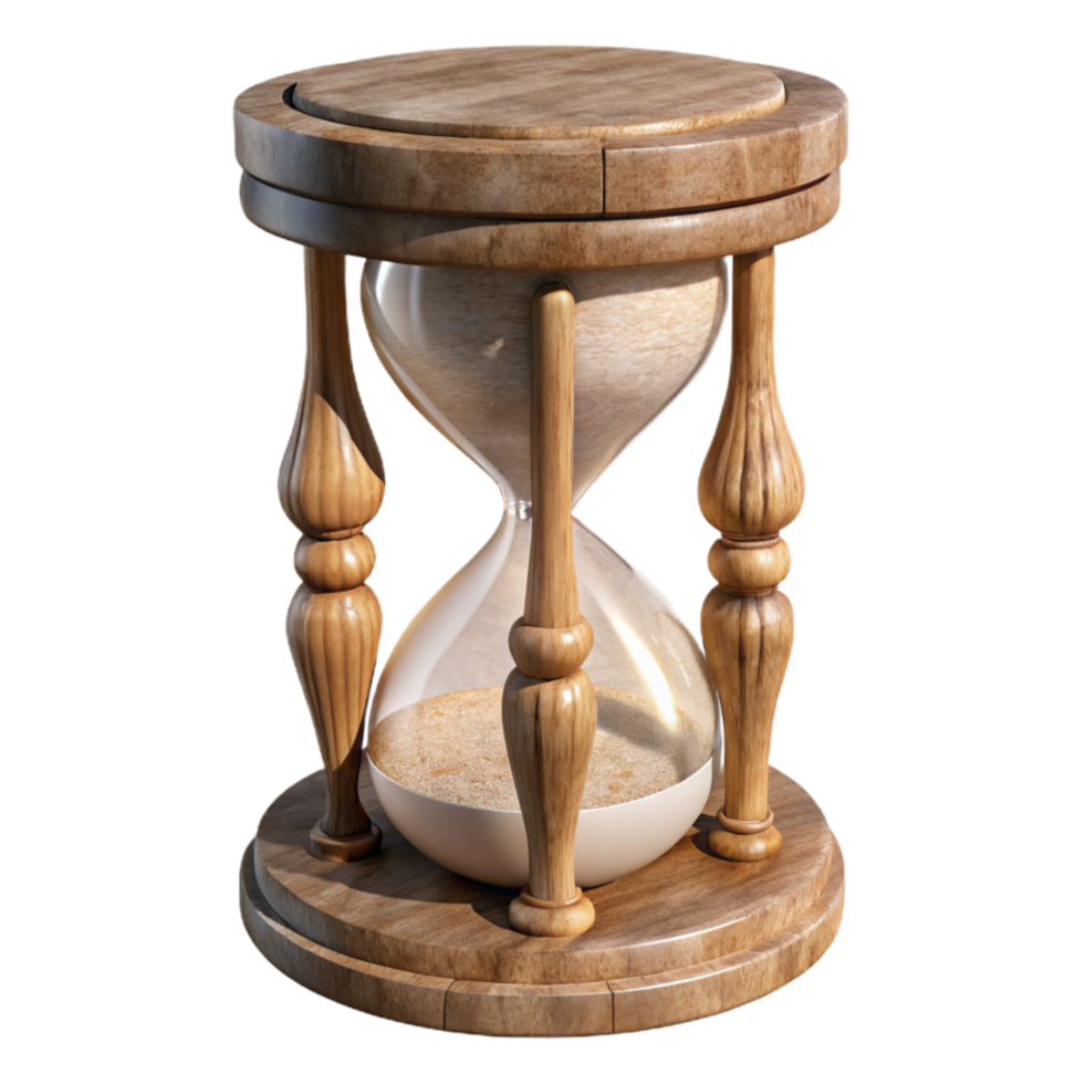 vibrant vintage Antique Hourglass Sand Timer on Transparent Background exclusive png