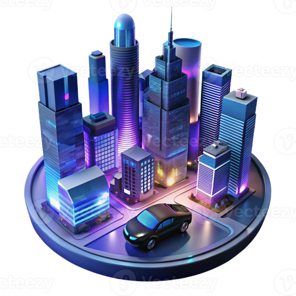 elegant contemporary A Futuristic Cityscape at Night Flying C authentic png