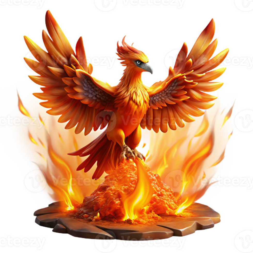 impressive creative A Majestic Phoenix Rising from Its Ashes I detailed png