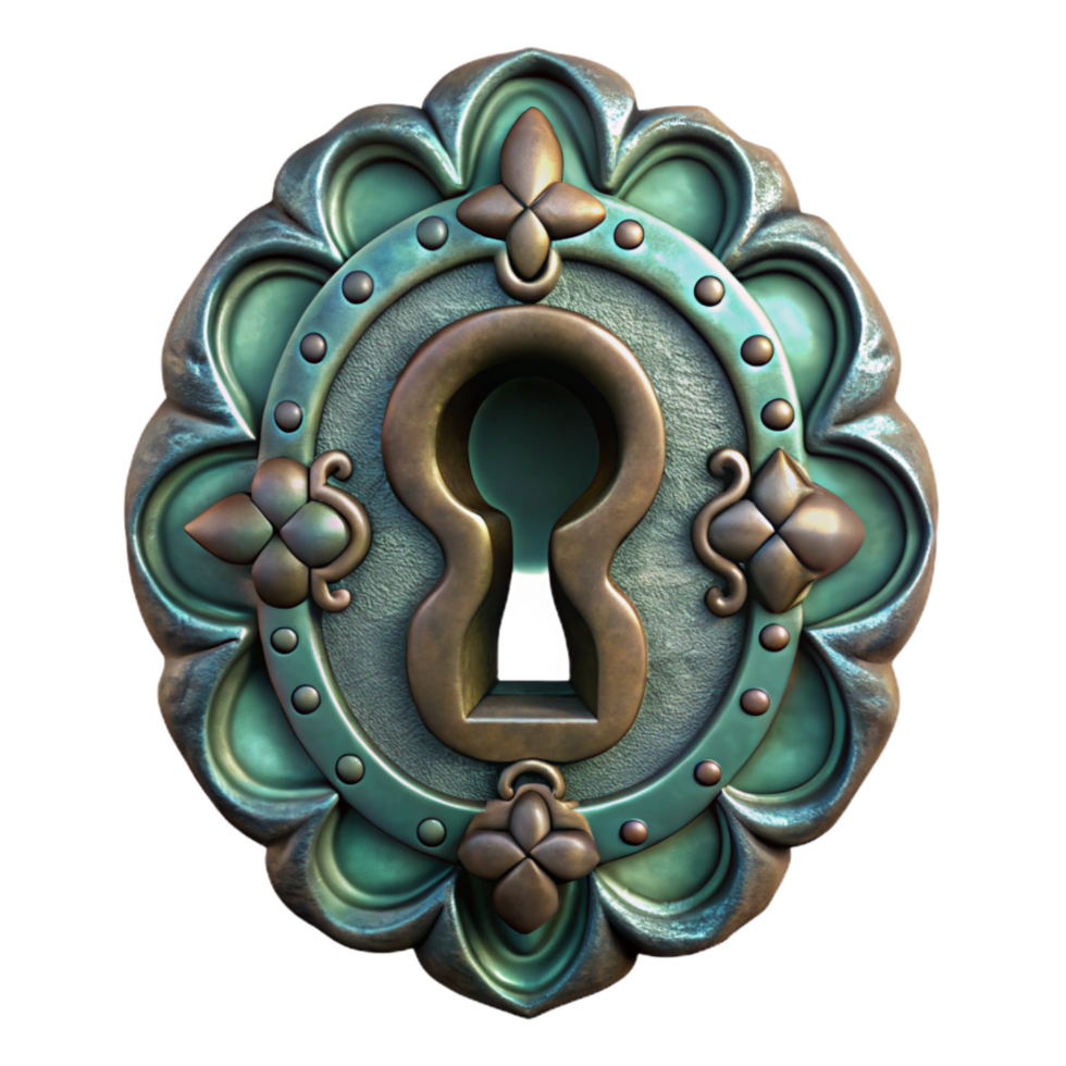 vibrant classic Antique Keyhole Escutcheon Ornate Design exclusive png