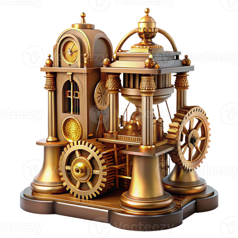 stunning traditional An Intricate Clock Tower Steampunk Gears exclusive png