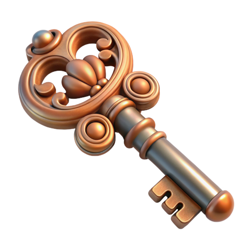 stunning abstract Antique Key Ornate Design Transparent Cutout original png