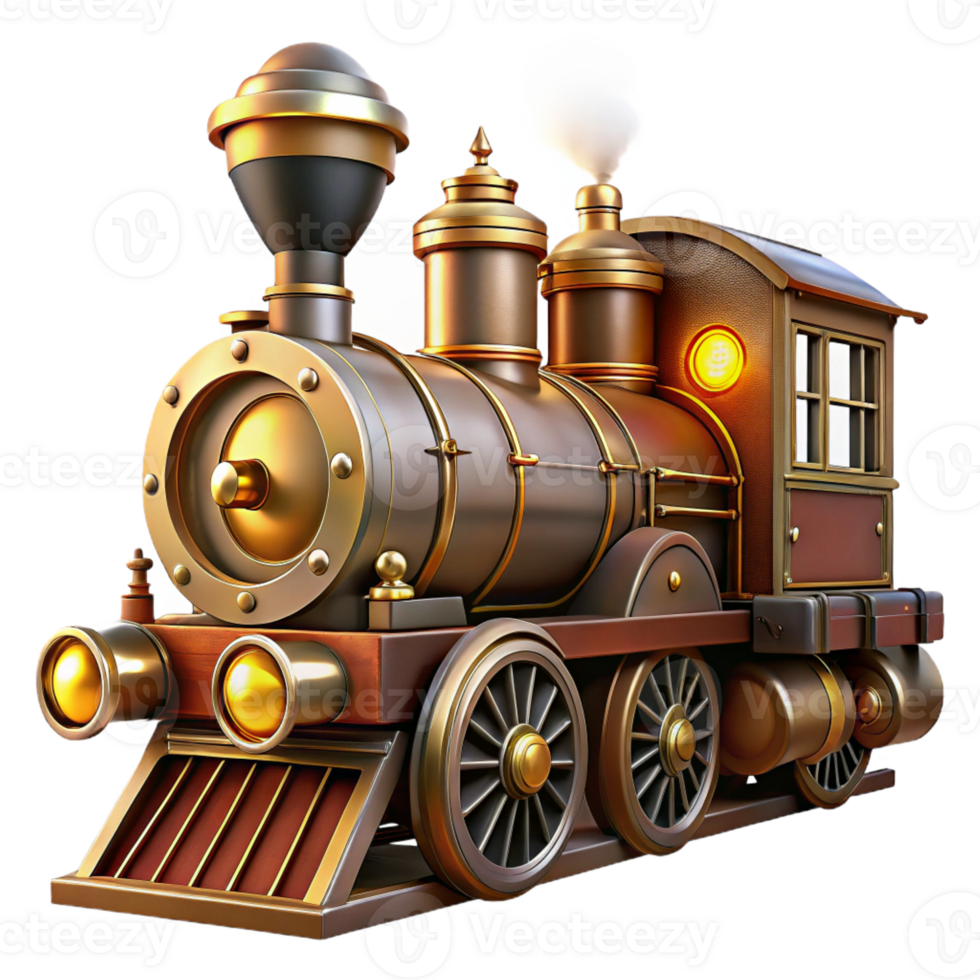 dramatic modern A Steampunk Train Intricate Engine and G genuine png